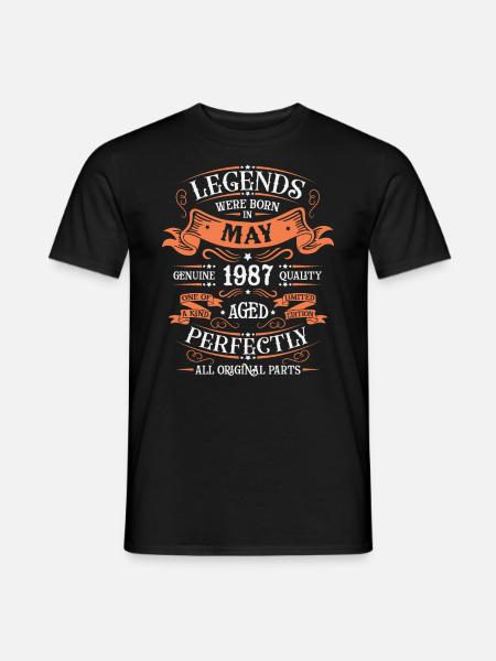 Born May 1987 - Men's T-Shirt - black