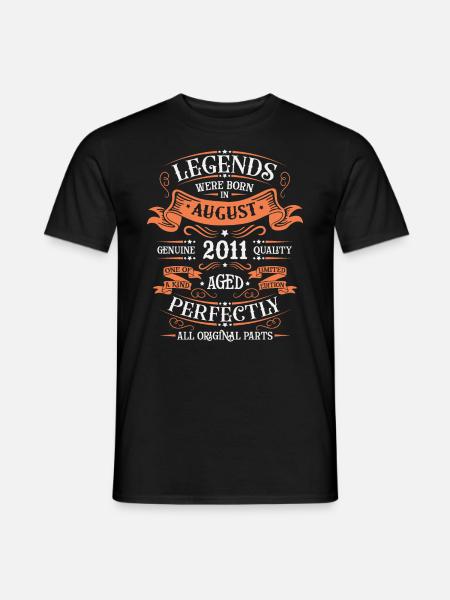 Août 2011 - Anniversaire en août - T-shirt homme - noir