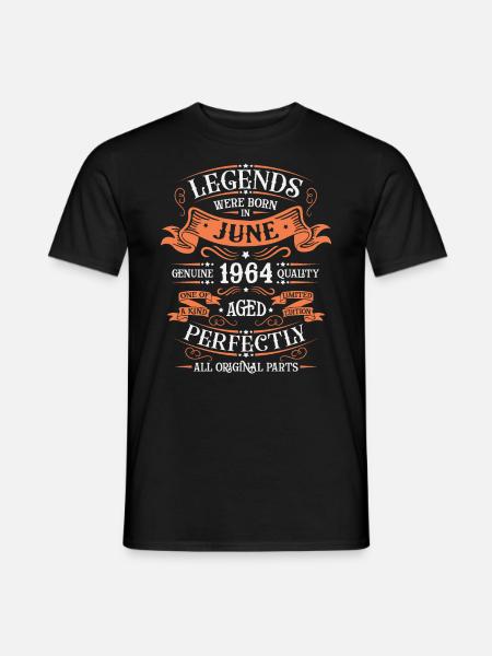 1964 Juni Limited Edition 59. Geburtstag Outfit - Mænd T-shirt - sort