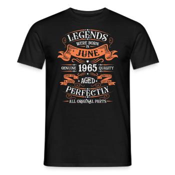 1965 June Limited Edition 58th Birthday Outfit - Men's T-Shirt - black - Front - AI Model Male 178 light (178cm)