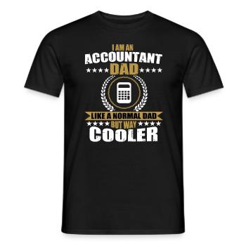 Lustiger Buchhalter Papa Vatertag - Männer T-Shirt - Schwarz - Vorne - AI Model Male 178 light (178cm)