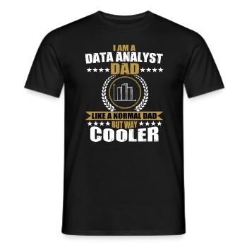 Lustiger Datenanalyst Papa Outfit Datenanalyse - Männer T-Shirt - Schwarz - Vorne - AI Model Male 178 light (178cm)