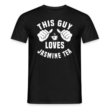 Funny Jasmine Tea Lover T-shirt - Men's T-Shirt - black - Front - AI Model Male 178 light (178cm)