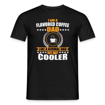 Lustige Aromatisierte Kaffee Papa - Männer T-Shirt - Schwarz - Vorne - AI Model Male 178 light (178cm)