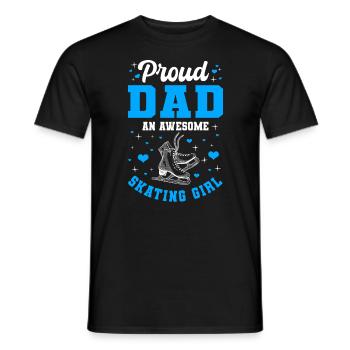 Fier père patineuse - T-shirt homme - noir - Devant - AI Model Male 178 light (178cm)