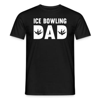 Papa de quilles sur glace - T-shirt homme - noir - Devant - AI Model Male 178 light (178cm)