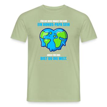 Bonus Papa - Männer T-Shirt - Sage - Vorne - AI Model Male 178 light (178cm)