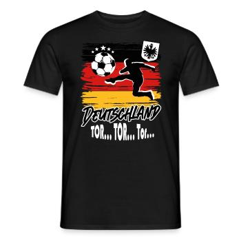 Fußball Deutschland Fussball Fan Tor Tor Tor - Männer T-Shirt - Schwarz - Vorne - AI Model Male 178 light (178cm)