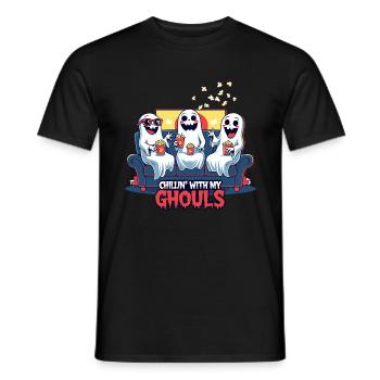 Chillin' With My Ghouls - Men's T-Shirt - black - Front - AI Model Male 178 light (178cm)