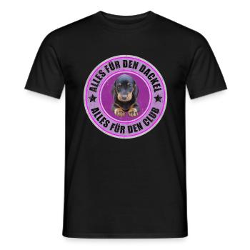 Teckel - Chien de toit - Tout pour le teckel - T-shirt homme - noir - Devant - AI Model Male 178 light (178cm)