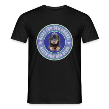 Dachshund - Dachshund - Everything for the Dachshund - Men's T-Shirt - black - Front - AI Model Male 178 light (178cm)