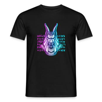Anubis Gott Ägypten - Männer T-Shirt - Schwarz - Vorne - AI Model Male 178 light (178cm)