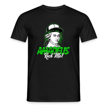 Amadeus Rock Me | Wolfgang Amadeus Mozart Classique - T-shirt homme - noir - Devant - AI Model Male 178 light (178cm)