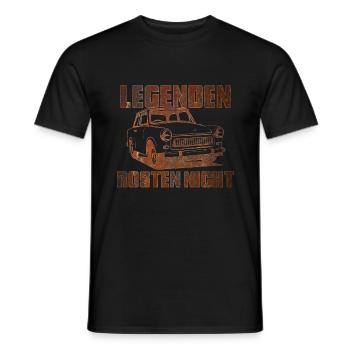 Trabi Trabbi  Pappe DDR Auto - Männer T-Shirt - Schwarz - Vorne - AI Model Male 178 light (178cm)