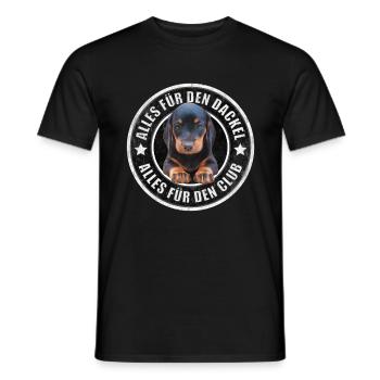 Dackel - Dachshund - Alles für den Dackel - Männer T-Shirt - Schwarz - Vorne - AI Model Male 178 light (178cm)