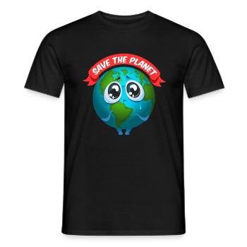 Rette Planet Erde | Save planet earth - Männer T-Shirt - Schwarz - Vorne - AI Model Male 178 light (178cm)