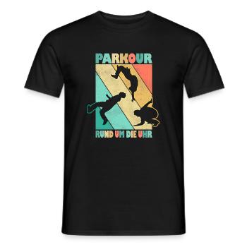 Parkour Freerunner Traceur Le Parcour parkourshirt - Männer T-Shirt - Schwarz - Vorne - AI Model Male 178 light (178cm)