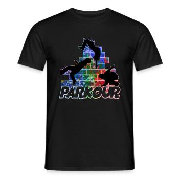 Parkour Freerunner Traceur Le Parcour parkourshirt - Männer T-Shirt - Schwarz - Vorne - AI Model Male 178 light (178cm)