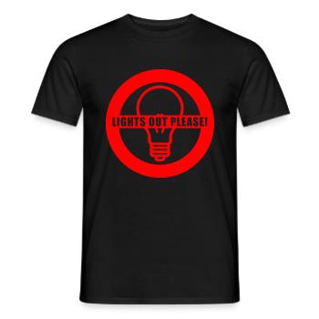 Licht Aus Lampe Aus Licht ausschalten - Männer T-Shirt - Schwarz - Vorne - AI Model Male 178 light (178cm)