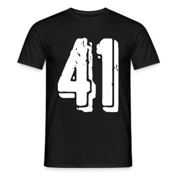 Maillot à 41 numéros - T-shirt homme - noir - Devant - AI Model Male 178 light (178cm)