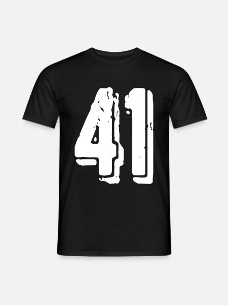41 number jersey - Men's T-Shirt - black