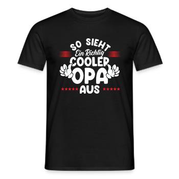 So Sieht Ein Richtig Cooler Opa Aus - Männer T-Shirt - Schwarz - Vorne - AI Model Male 178 light (178cm)