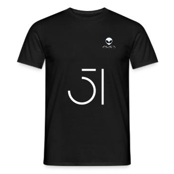51 - Männer T-Shirt - Schwarz - Vorne - AI Model Male 178 light (178cm)