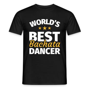 Bachata dance gift - Men's T-Shirt - black - Front - AI Model Male 178 light (178cm)