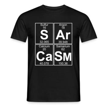 S-Ar-Ca-Sm (sarcasm) - Full - T-shirt homme - noir - Devant - AI Model Male 178 light (178cm)