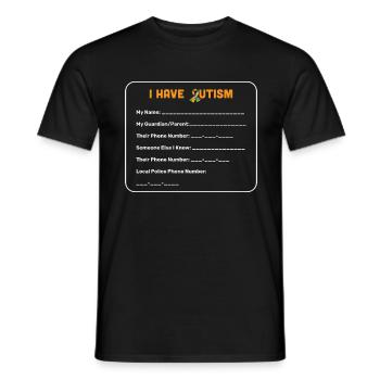 Autism tap - T-shirt homme - noir - Devant - AI Model Male 178 light (178cm)