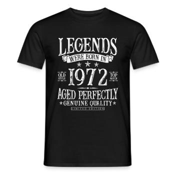 Né en 1972 Legends Cadeau d’anniversaire - T-shirt homme - noir - Devant - AI Model Male 178 light (178cm)