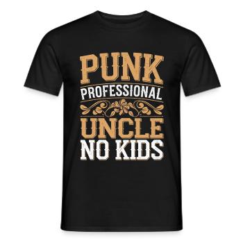 Punk Professional Uncle No Kids 10 - Männer T-Shirt - Schwarz - Vorne - AI Model Male 178 light (178cm)