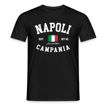 Napoli Campania Italia Flag Italy Naples - Men's T-Shirt - black - Front - AI Model Male 178 light (178cm)
