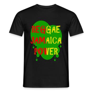 reggae jamaica power - T-shirt homme - noir - Devant - AI Model Male 178 light (178cm)