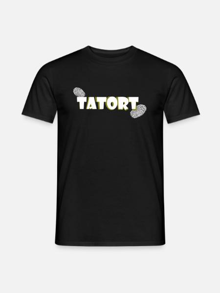 TATORT Fingerabdruck Crime Design - Männer T-Shirt - Schwarz