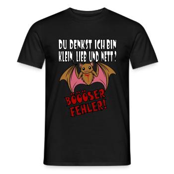 Böser Fehler kleine liebe Vampir Fledermaus - Männer T-Shirt - Schwarz - Vorne - AI Model Male 178 light (178cm)