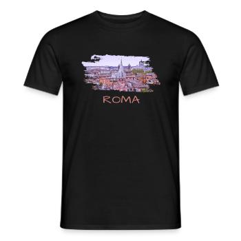 Roma Italia - Männer T-Shirt - Schwarz - Vorne - AI Model Male 178 light (178cm)