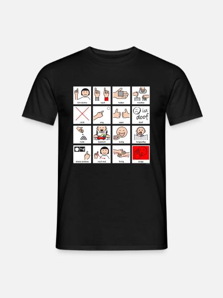Minivokabular „Was zusammen machen” - Männer T-Shirt - Schwarz