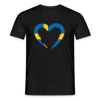 Suède - T-shirt homme - noir - Devant - AI Model Male 178 light (178cm)