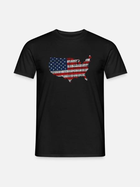 America - Männer T-Shirt - Schwarz