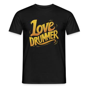 J’adore le batteur, j’adore la batterie. - T-shirt homme - noir - Devant - AI Model Male 178 light (178cm)