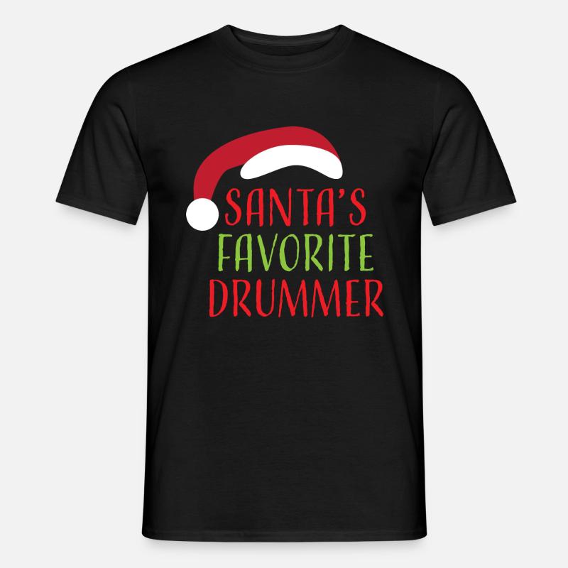 Weihnachten Schlagzeug - Männer T-Shirt - Schwarz