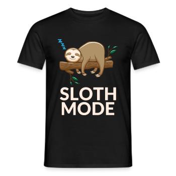 sloth - Men's T-Shirt - black - Front - AI Model Male 178 light (178cm)