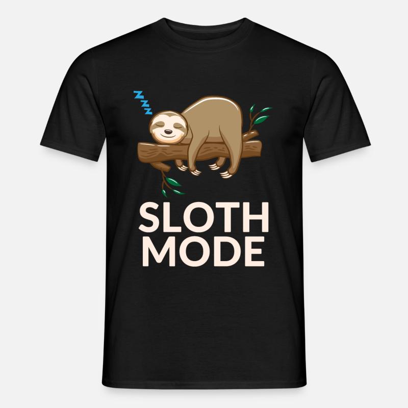 Faultier - Männer T-Shirt - Schwarz