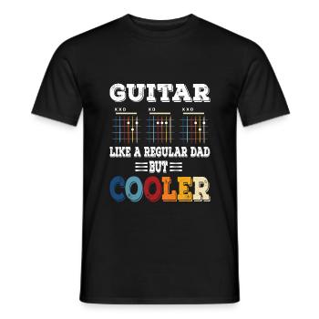 Guitar DAD like a regular dad but cooler - Männer T-Shirt - Schwarz - Vorne - AI Model Male 178 light (178cm)