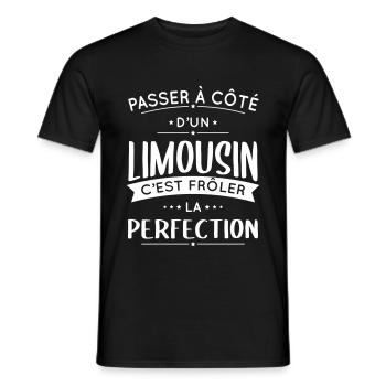 Limousin - Frôler la perfection - T-shirt homme - noir - Devant - AI Model Male 178 light (178cm)