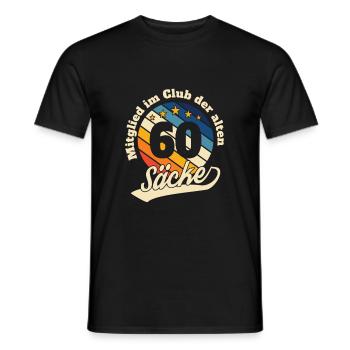 60. Geburtstag Club der alten Säcke - Männer T-Shirt - Schwarz - Vorne - AI Model Male 178 light (178cm)