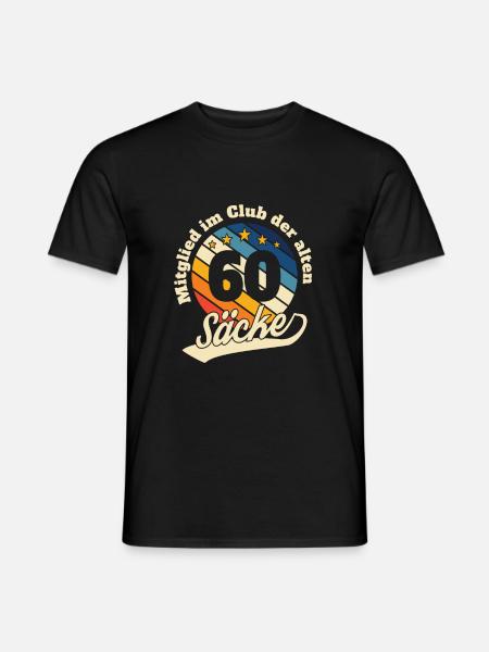 60. Geburtstag Club der alten Säcke - Männer T-Shirt - Schwarz