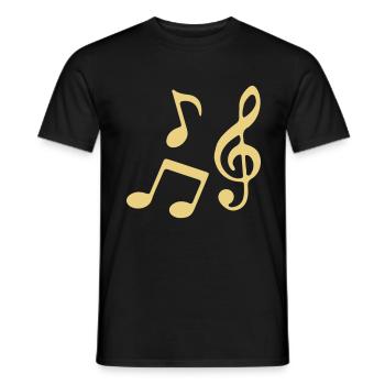 Musik Noten - Männer T-Shirt - Schwarz - Vorne - AI Model Male 178 light (178cm)