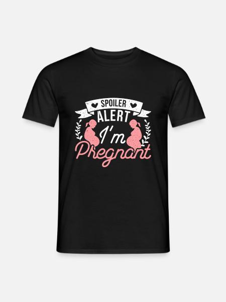I'm Pregnant - Funny Pregnancy Baby - Men's T-Shirt - black